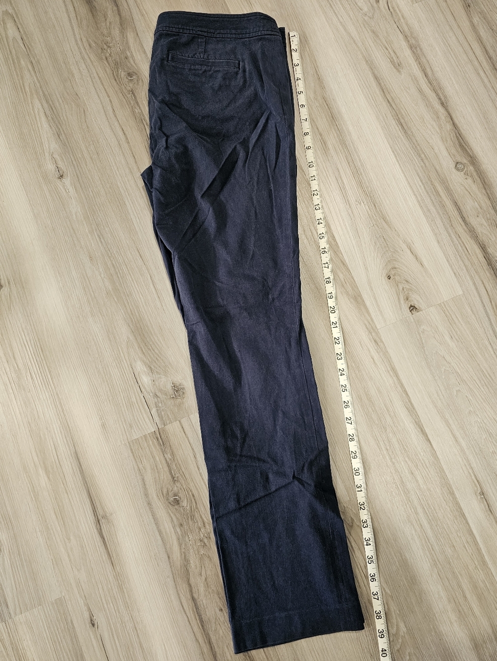 🟣3 For $51🟣 Lauren Ralph Lauren Women's Navy Modern Straight Pants - Picture 4 of 4